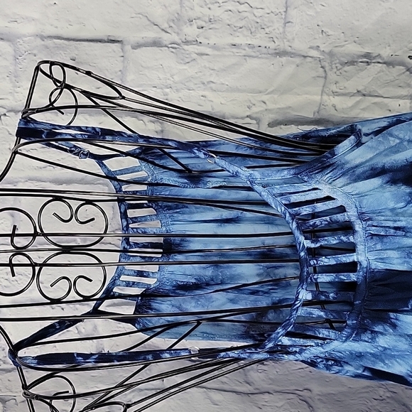 SWIMSUITS FOR‎ ALL Blue Tie Dye Beach Dress/Cover Up OS - Picture 6 of 8